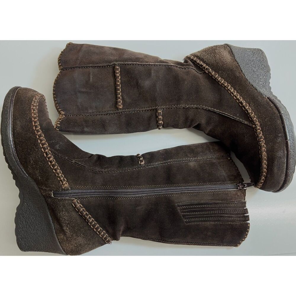 Earth Spirit Freesia mid-calf brown suede boots. Size 38. - Picture 5 of 8